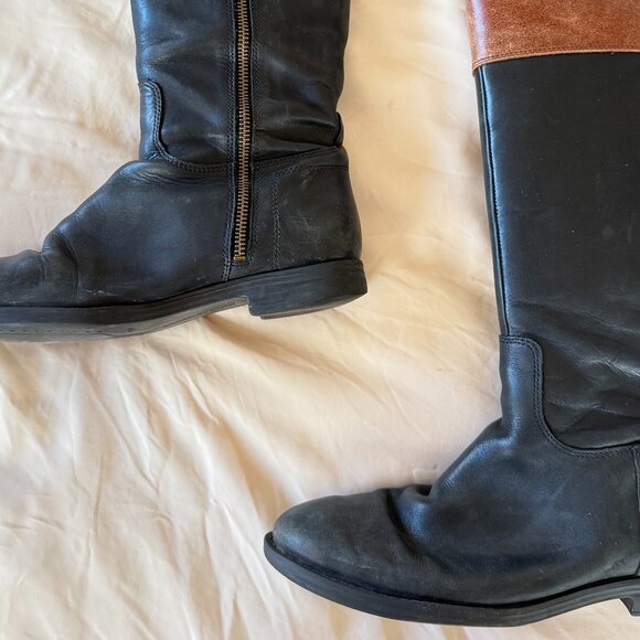 Enzo Angiolini Ellerby Two-Tone Leather Boots - Picture 7 of 9